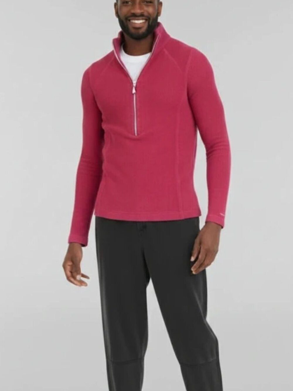 Peter Millar Desert Mountain Quarter Zip Pullover Raspberry Men's L